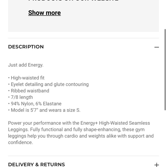 GYMSHARK SEAMLESS ENERGY PLUS - Picture 5 of 5